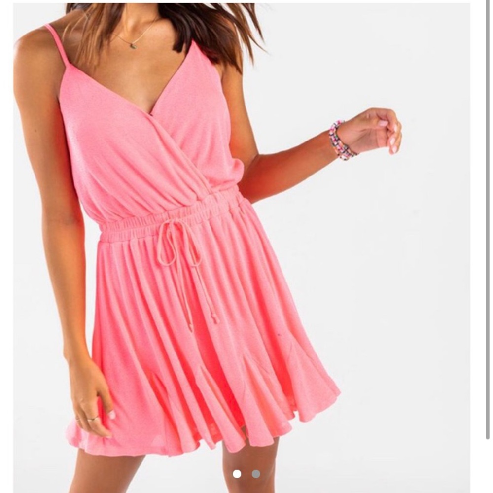 NWOT boutique pink dress.